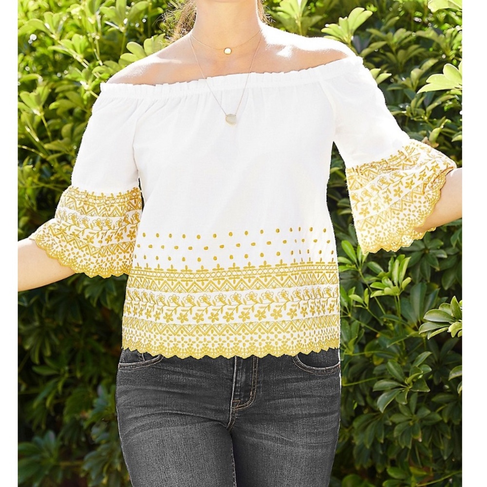 Maurices Embroidered Off The Shoulder Top